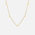 Collana con ciondoli a forma di cuore - Oro