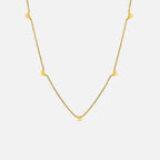 Collana con ciondoli a forma di cuore - Oro