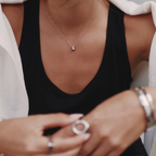 Collana con pendente a goccia - Argento