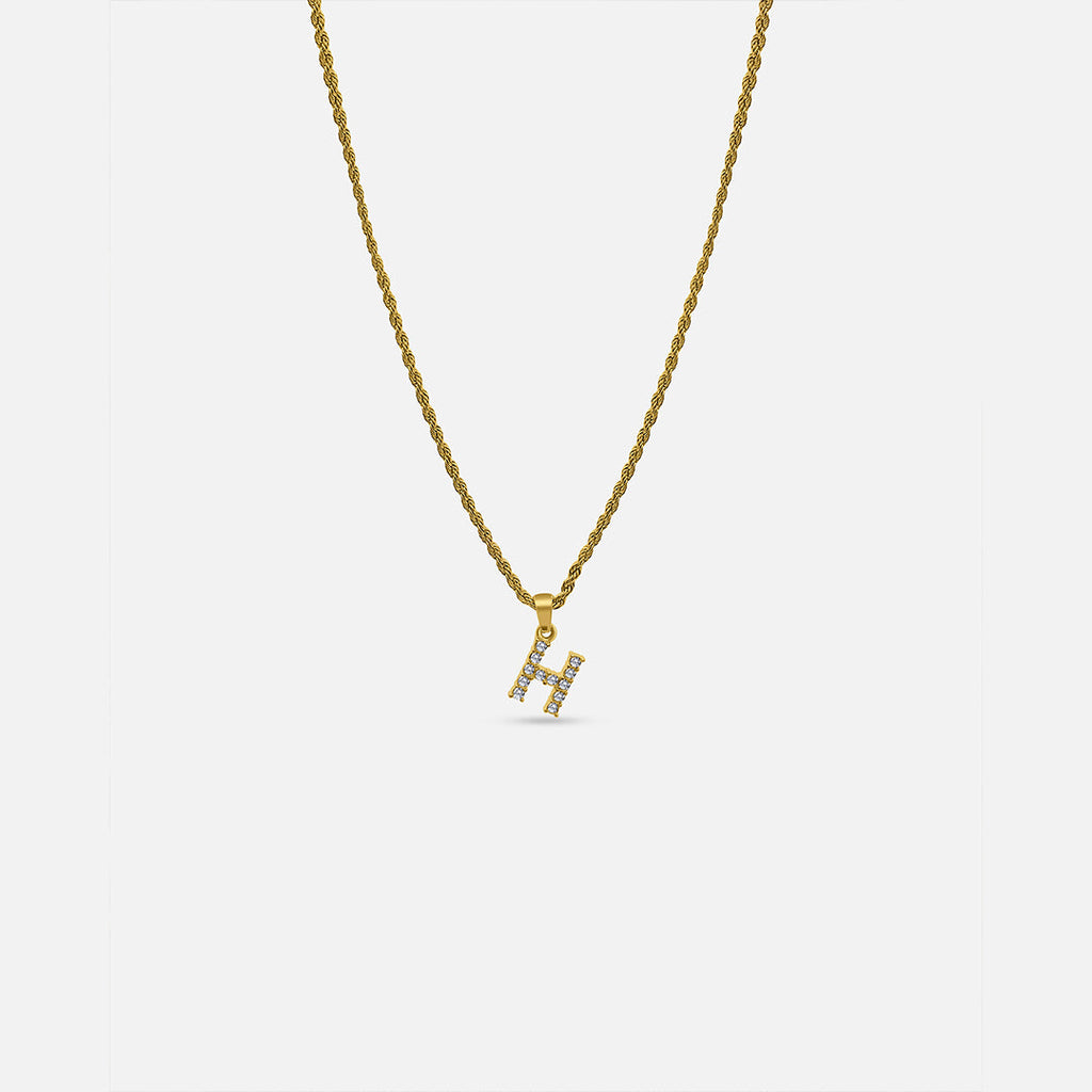 Collana con iniziale intrecciata