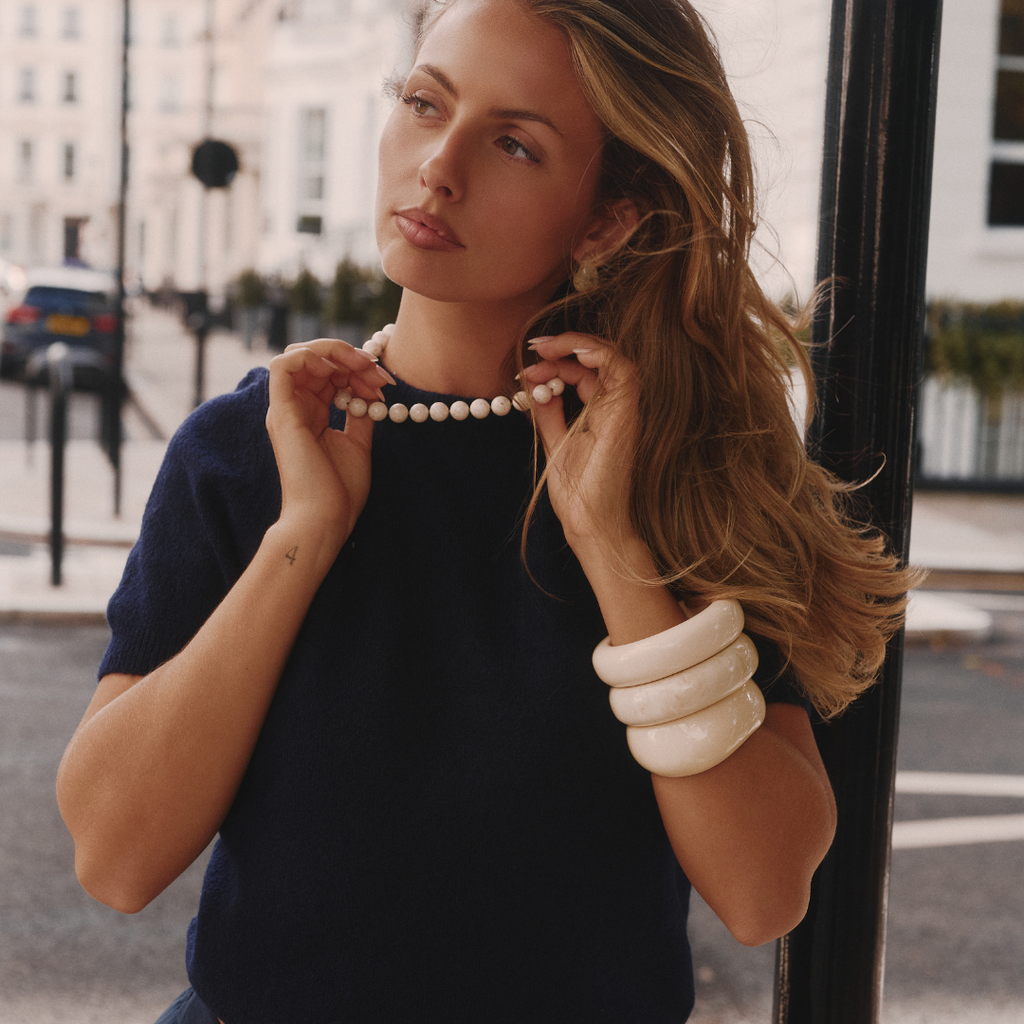 Collana con perline di sabbia
