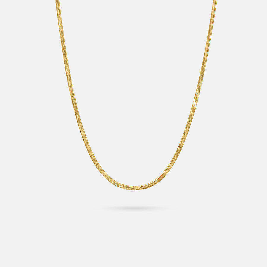 Collana sottile con finitura dorata