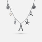 Collana con lettera “Oceano Argentato”