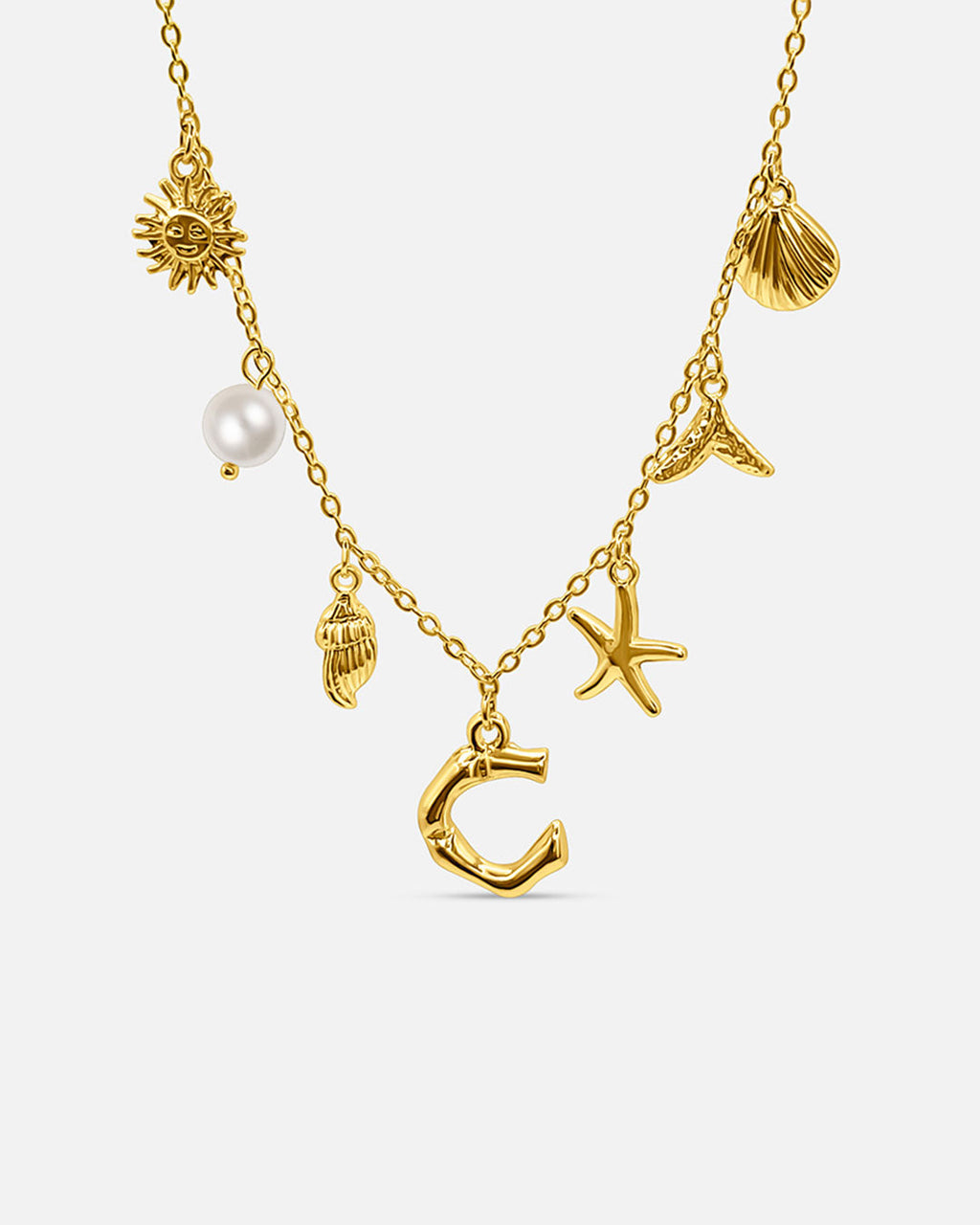 Collana con lettera “Oceano Dorato”