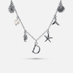 Collana con lettera “Oceano Argentato”