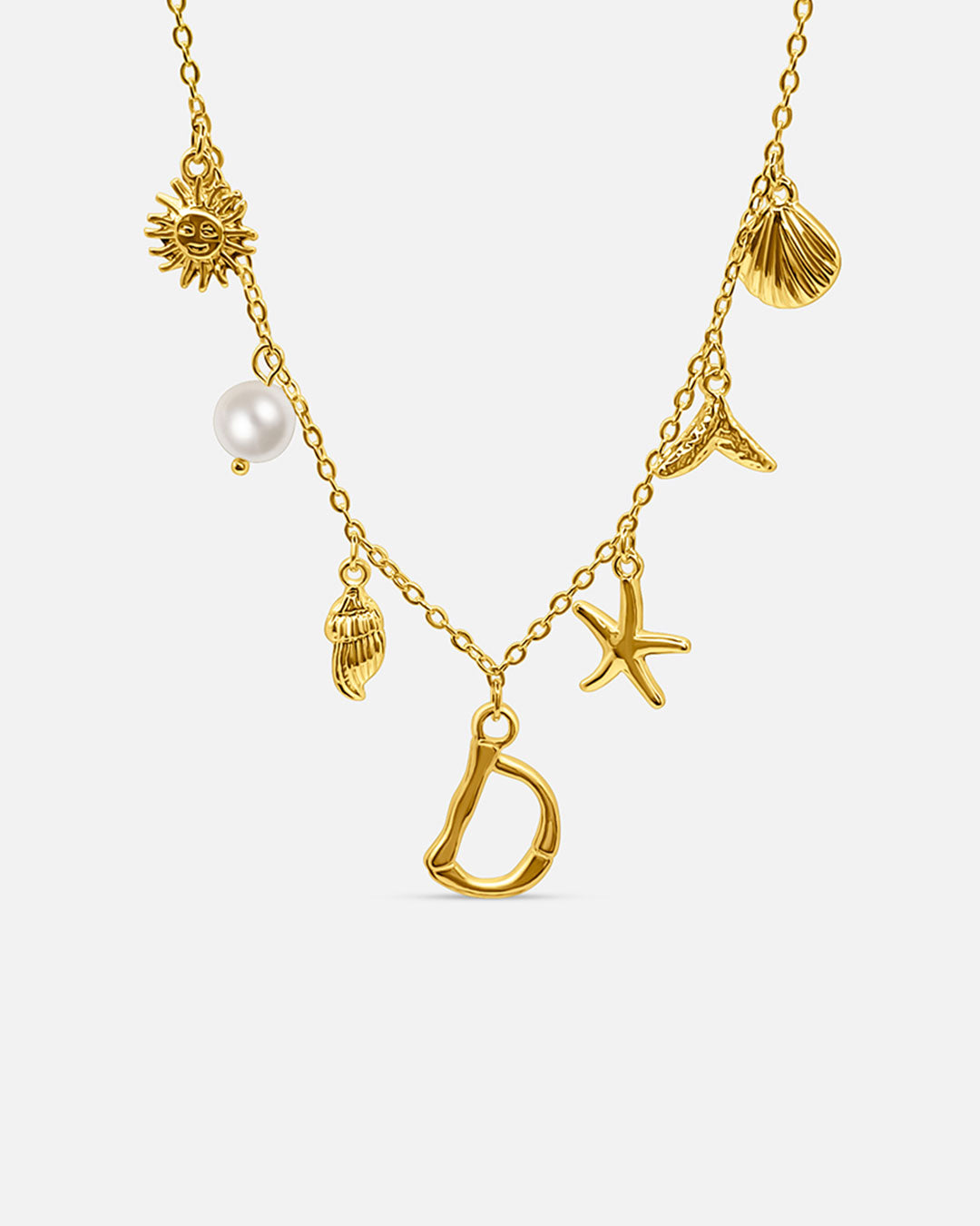 Collana con lettera “Oceano Dorato”