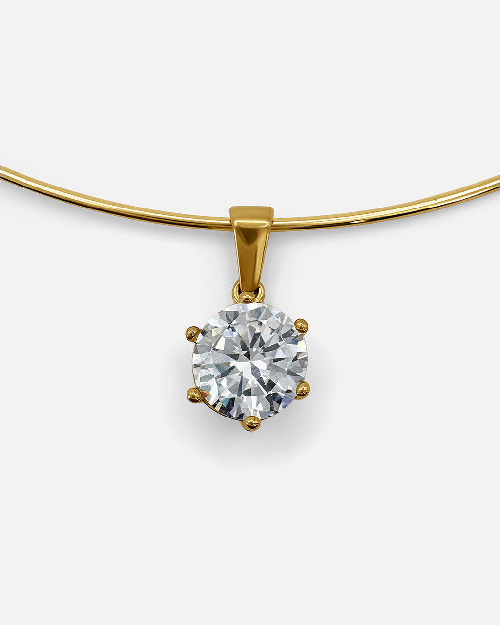 Collana con collare a taglio rotondo