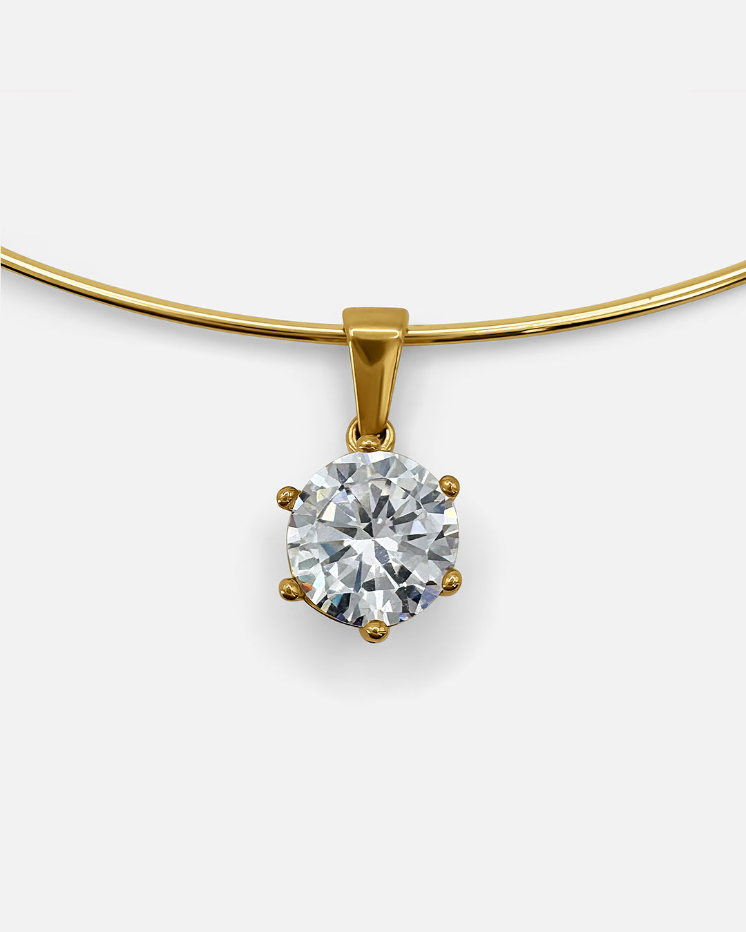 Collana con collare a taglio rotondo