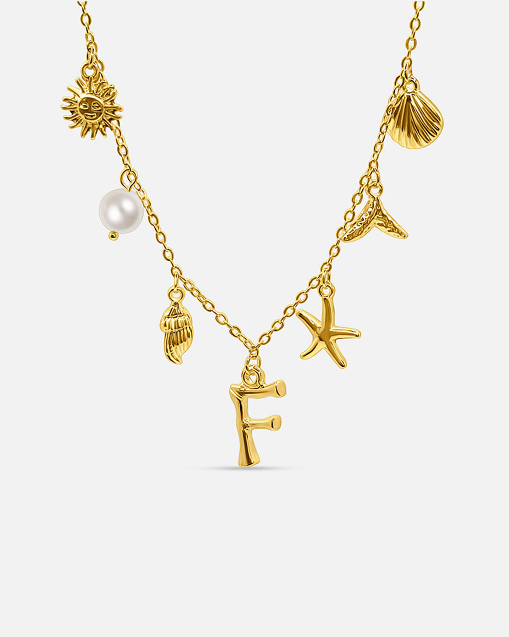Collana con lettera “Oceano Dorato”