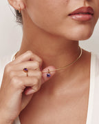 Collana con ciondolo con pietra del mese di nascita