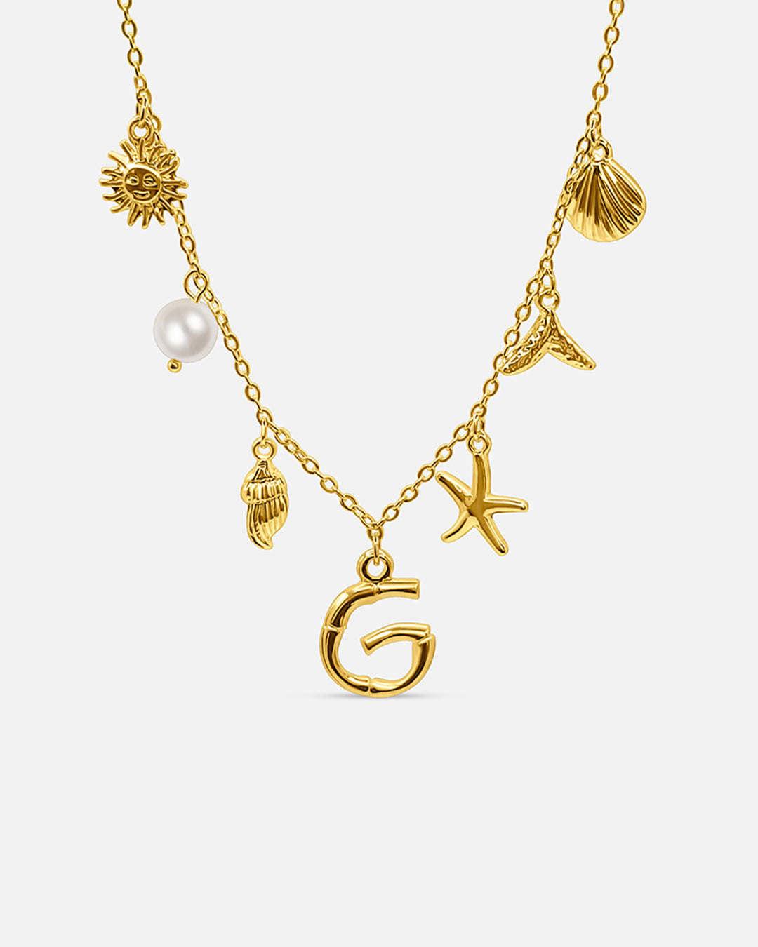Collana con lettera “Oceano Dorato”