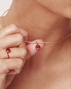 Collana con ciondolo con pietra del mese di nascita