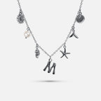 Collana con lettera “Oceano Argentato”