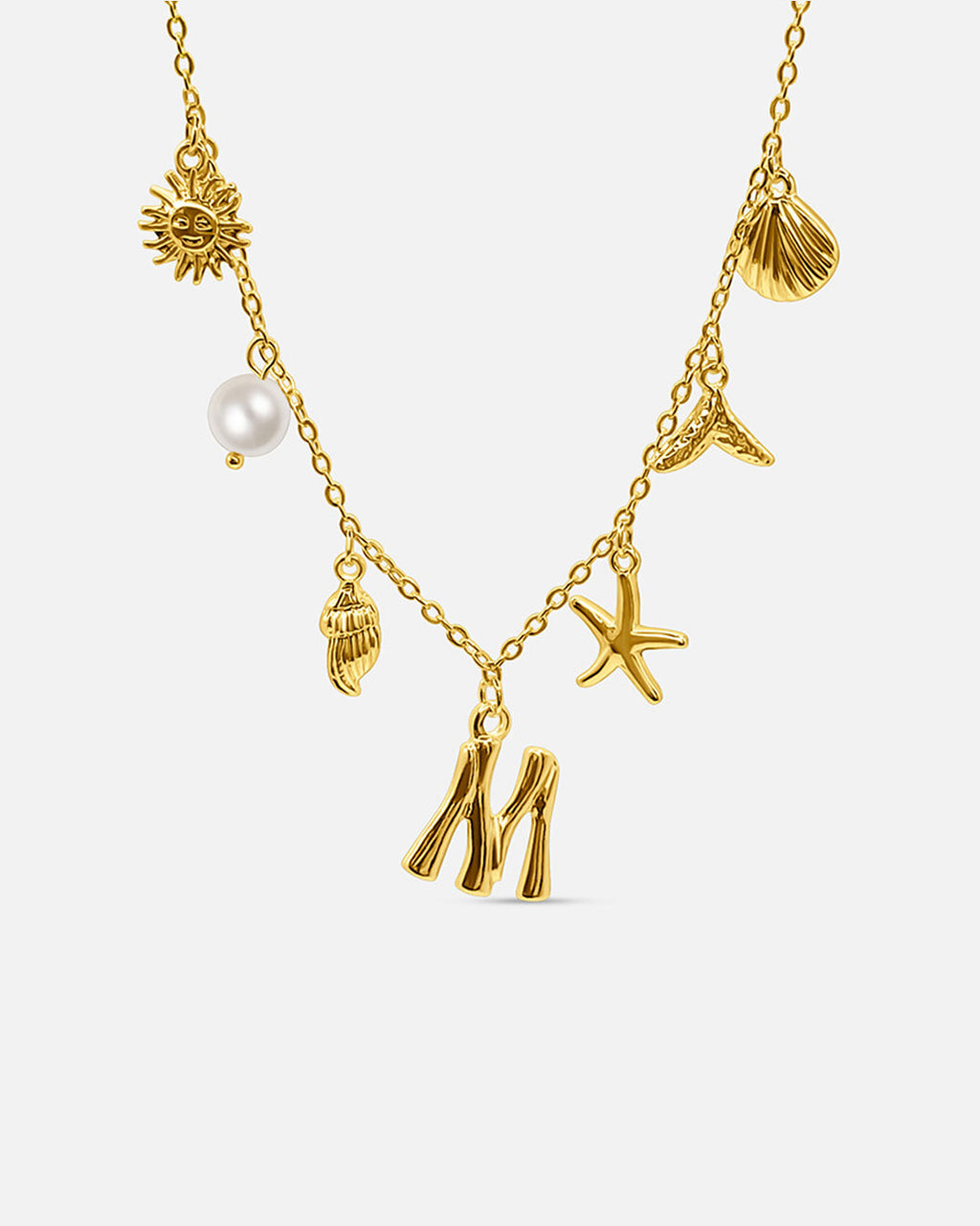 Collana con lettera “Oceano Dorato”