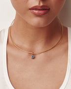 Collana con ciondolo con pietra del mese di nascita