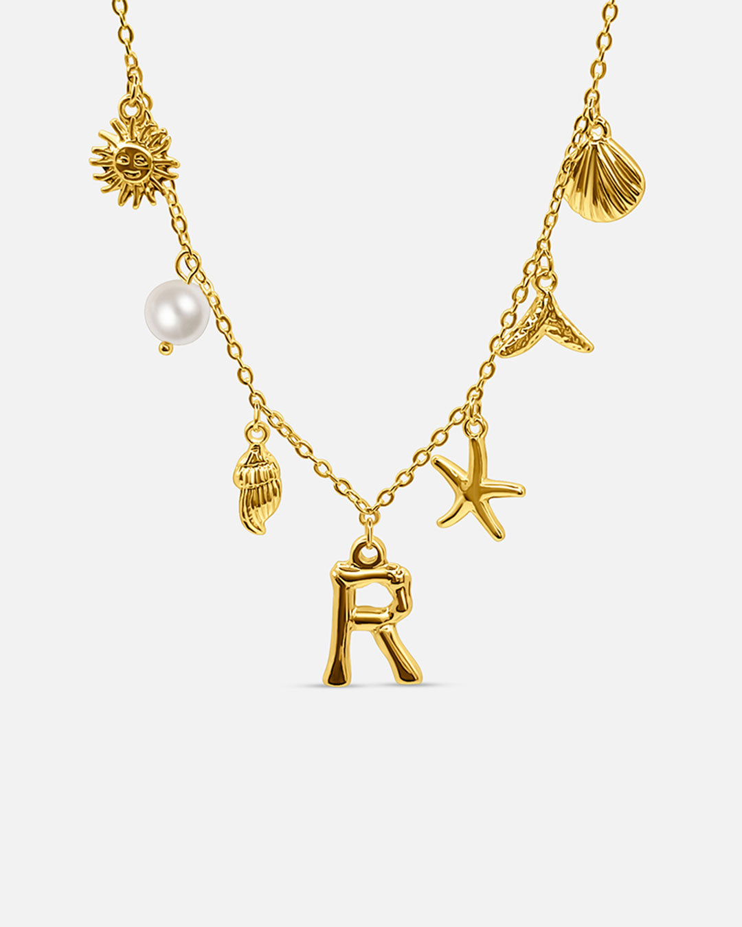 Collana con lettera “Oceano Dorato”