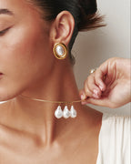 Collana a girocollo con perla naturale
