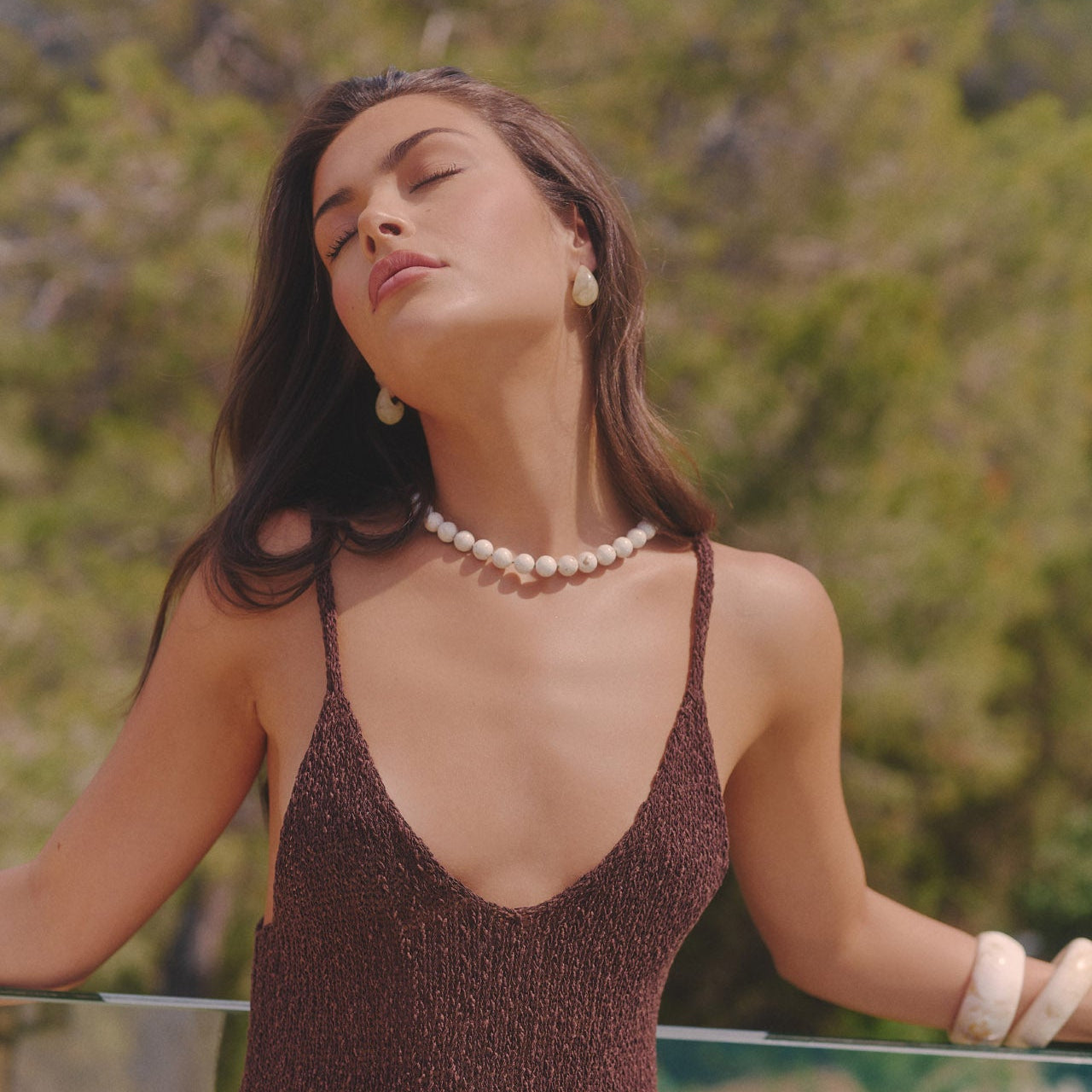 Collana con perline di sabbia