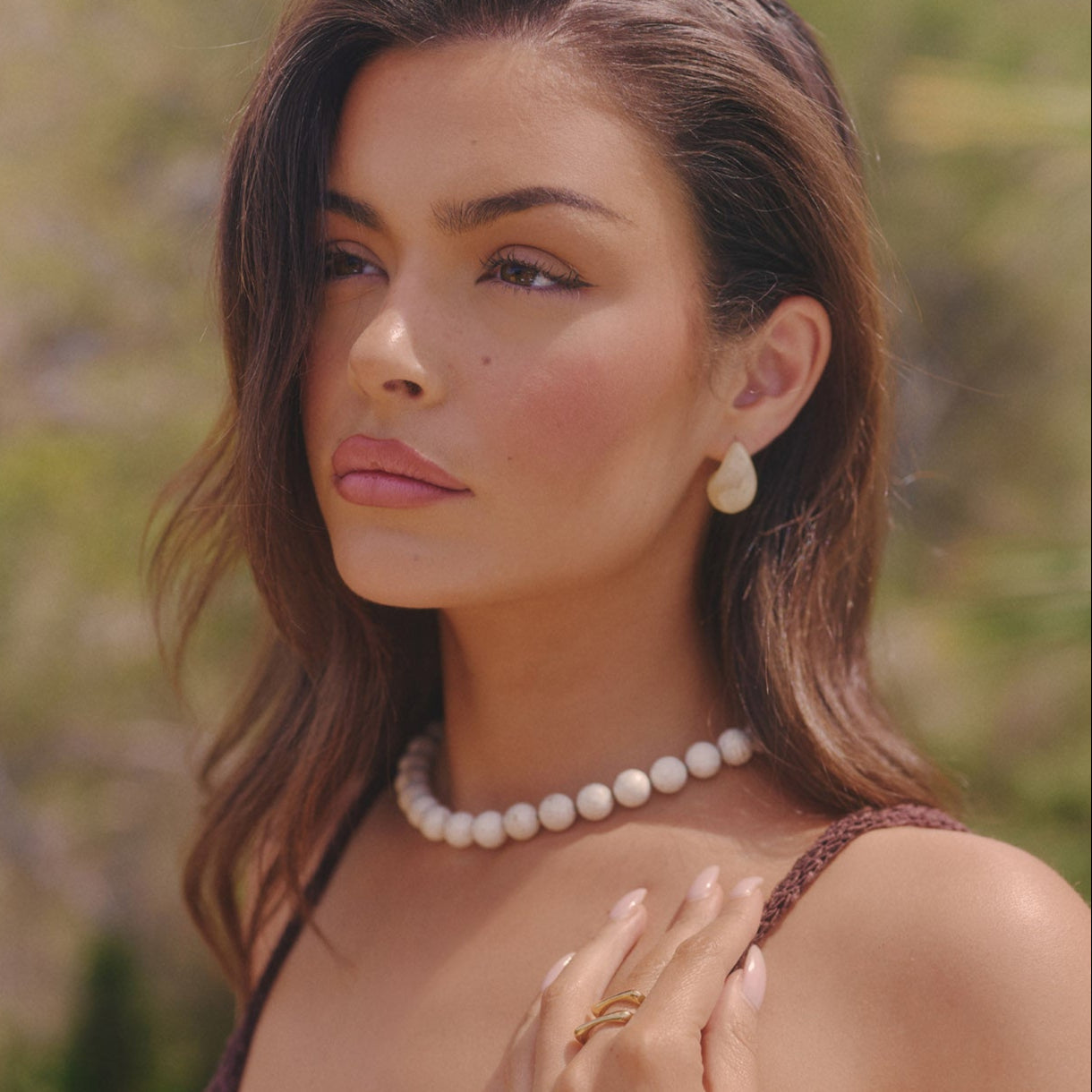 Collana con perline di sabbia