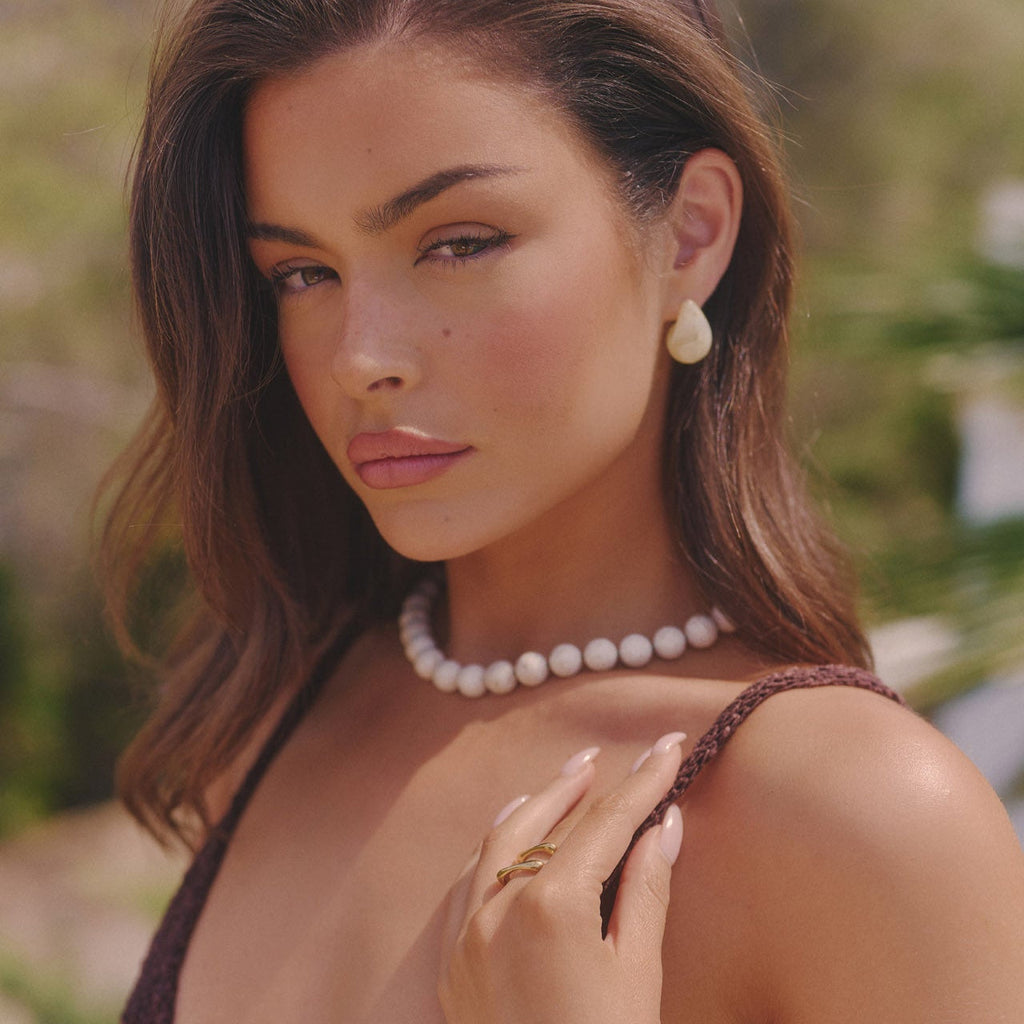 Collana con perline di sabbia