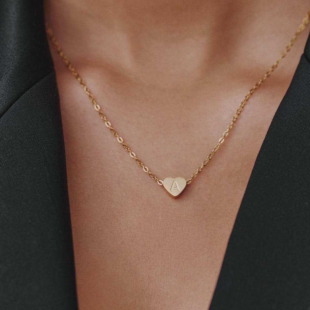 Collana personalizzata con cuore e iniziali
