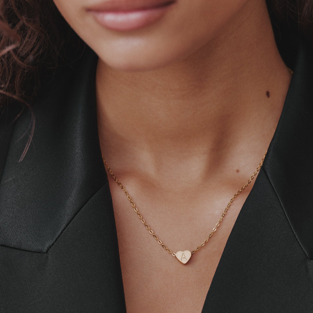 Collana personalizzata con cuore e iniziali