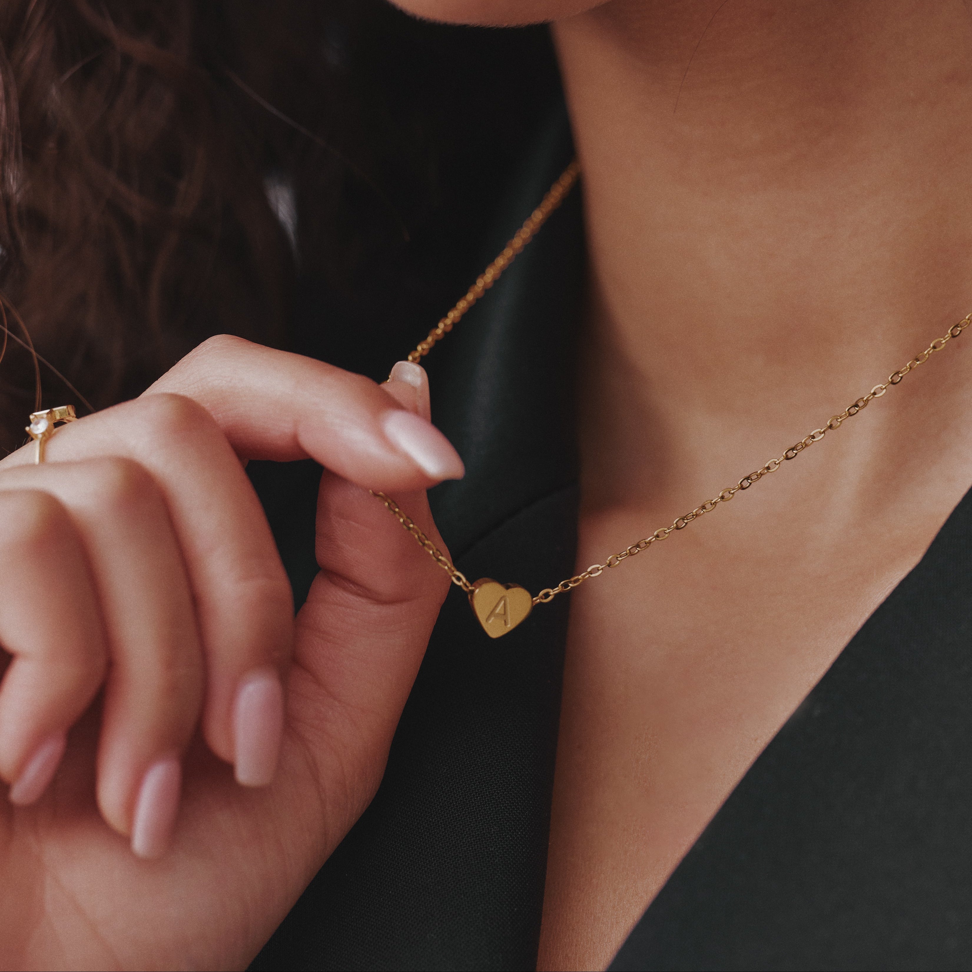 Collana personalizzata con cuore e iniziali