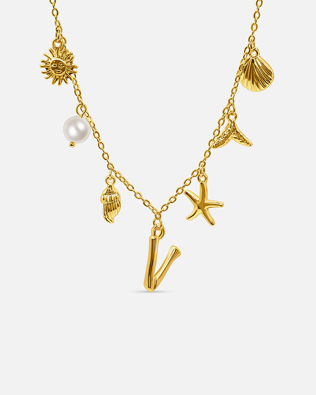 Collana con lettera “Oceano Dorato”