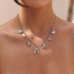 Collana con lettera “Oceano Argentato”