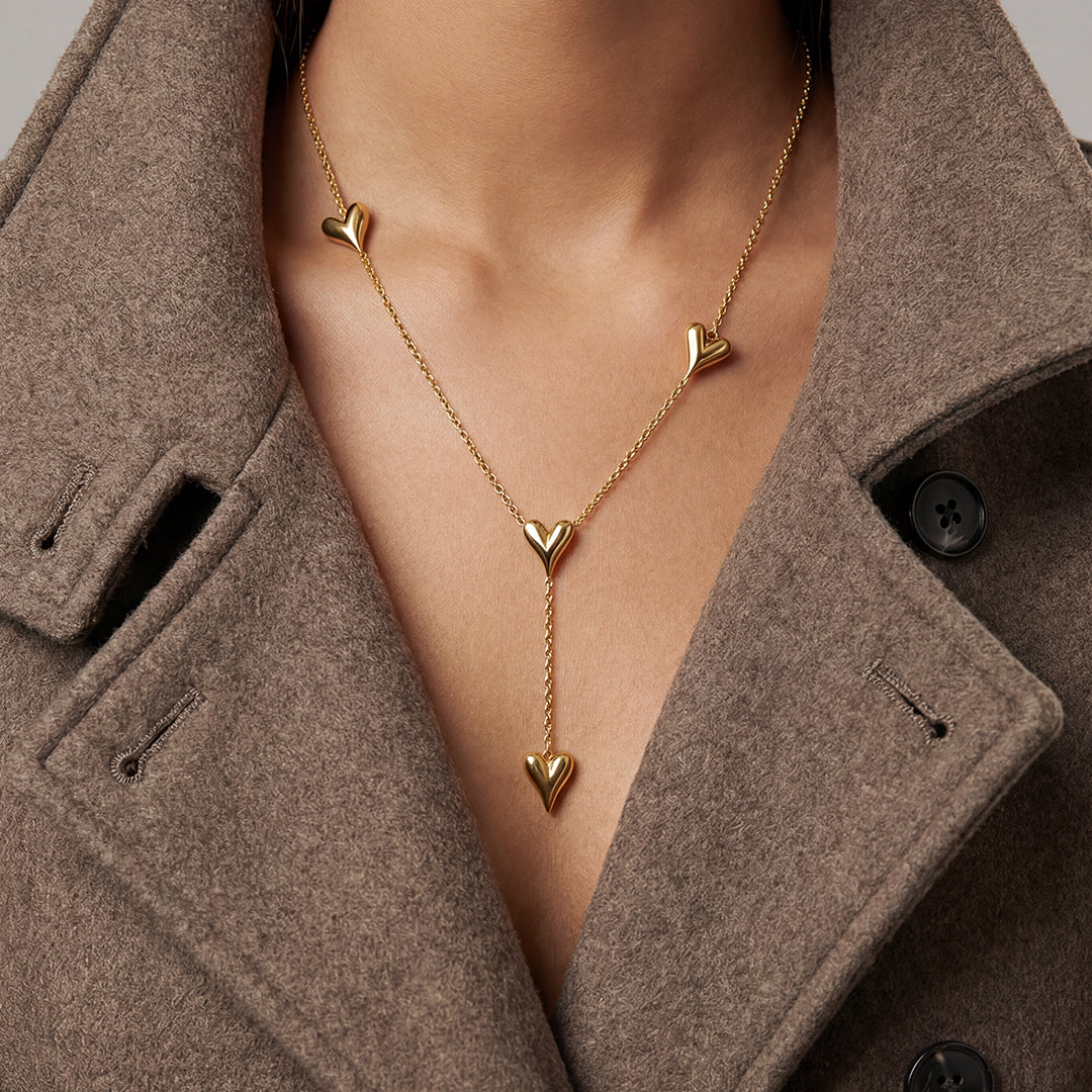 Collana con ciondolo a forma di cuore - Oro