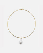 Collana a girocollo con perla naturale